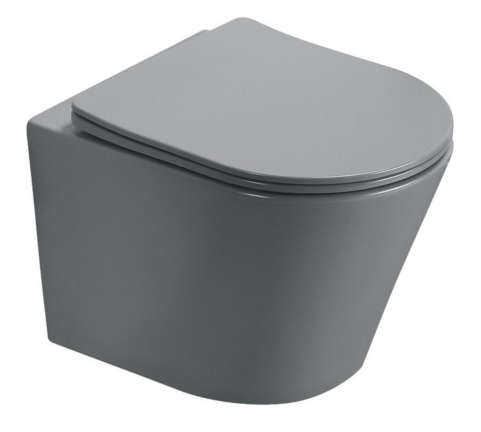 לחיצה להגדלת תמונה אסלה תלויה MATINA 480X365X360 כולל מושב בצבע בטון אפור